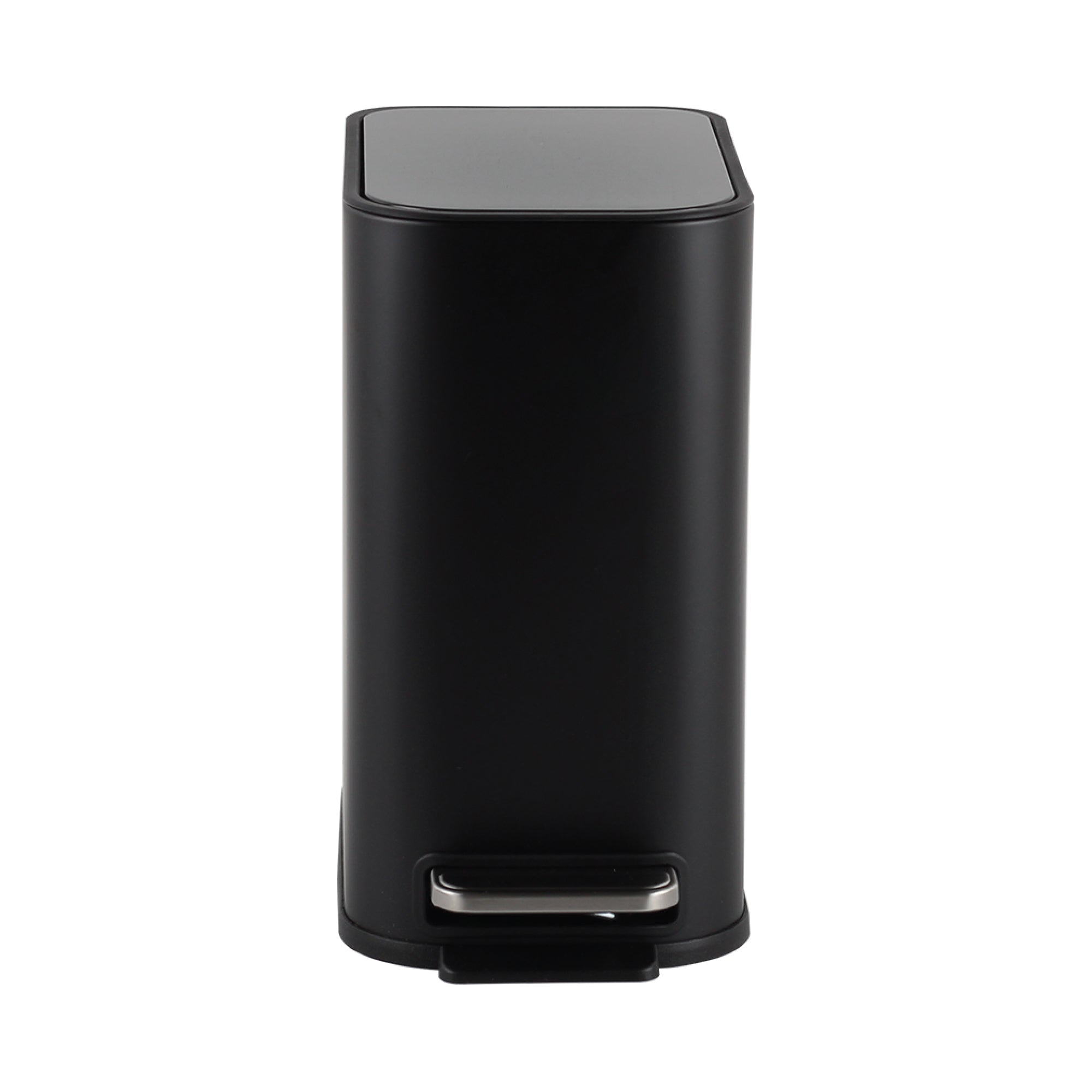 5L Slimline Rectangle Steel Pedal Bin - Matte Black - Trento